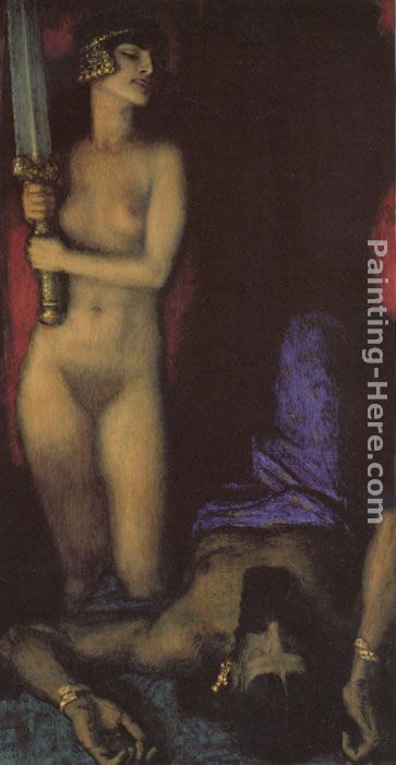 Judith and Holofernes painting - Franz von Stuck Judith and Holofernes art painting